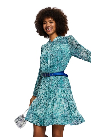 Robe taille basse - Turquoise
