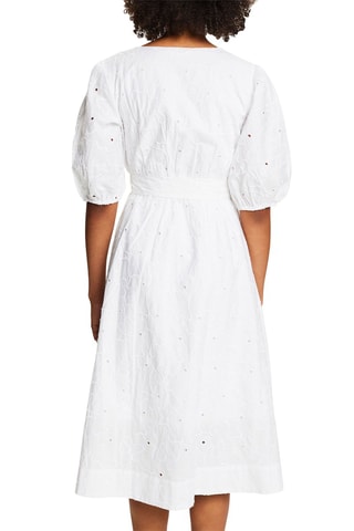 Vestido midi em algodão biológico - Branco