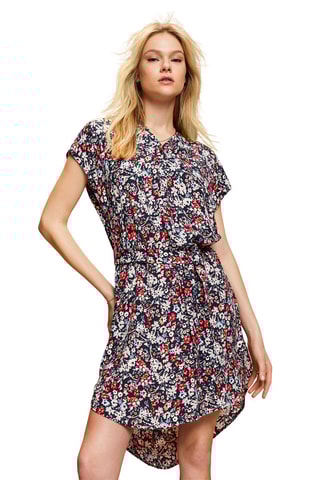 Vestido direito - Azul-marinho