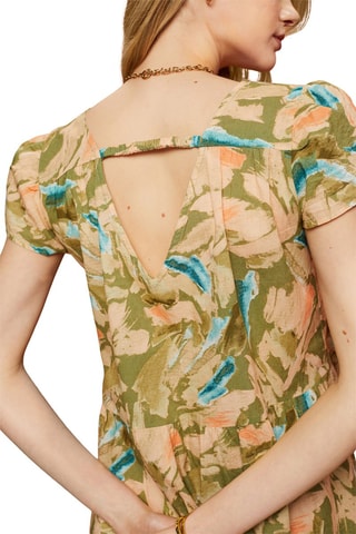 Vestido estilo patinadora - caqui
