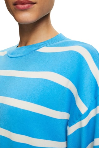 Vestido t-shirt - Azul-claro e branco