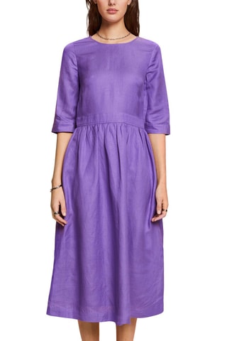 Vestido midi em linho - Violeta