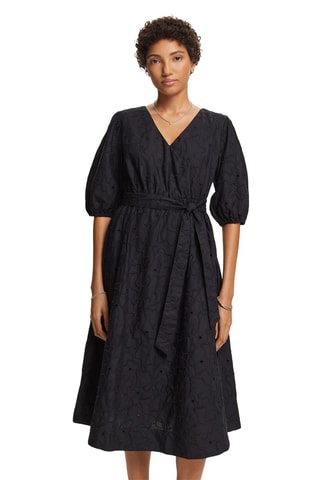 Robe midi en coton biologique - Noir
