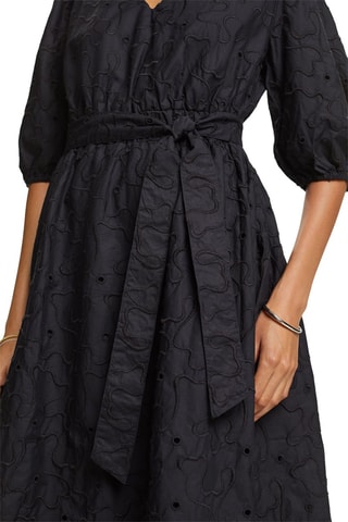 Robe midi en coton biologique - Noir