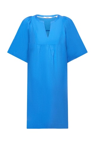 Robe trapèze en lin - Bleu