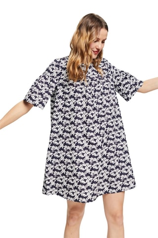 Vestido trapézio - Azul-marinho