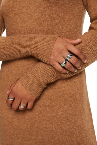 Robe pull en laine - Camel