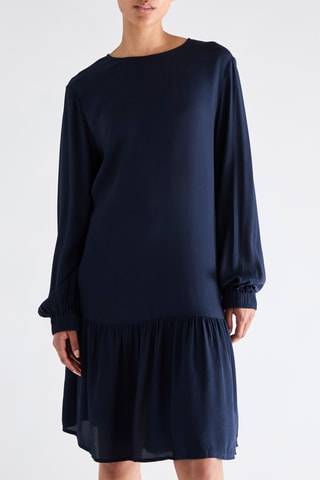 Vestido direito - Azul-marinho