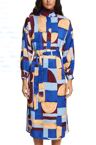 Robe midi - Bleu