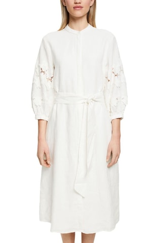Robe midi en lin - Blanc