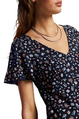 Vestido direito - Azul-marinho