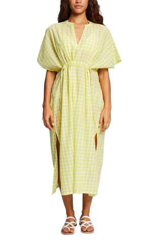 Vestido de praia - Amarelo e branco