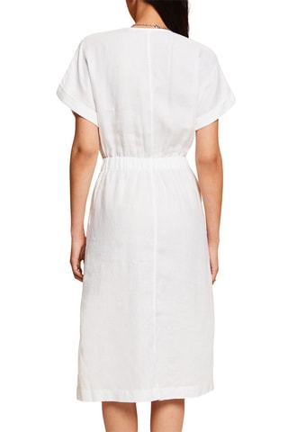 Vestido midi em linho - Branco