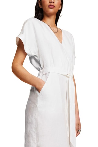 Vestido midi em linho - Branco
