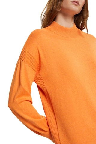 Vestido-camisola em algodão biológico - Laranja
