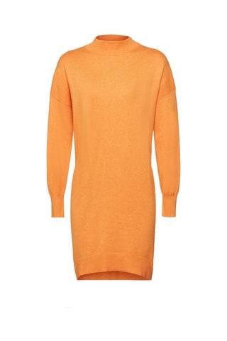 Vestido-camisola em algodão biológico - Laranja