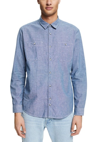 Camisa em linho - Azul-marinho