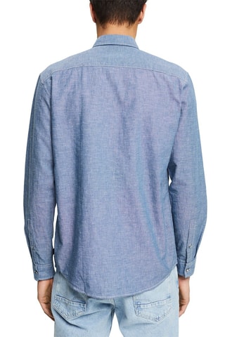 Camisa em linho - Azul-marinho