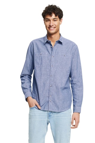 Camisa em linho - Azul-marinho