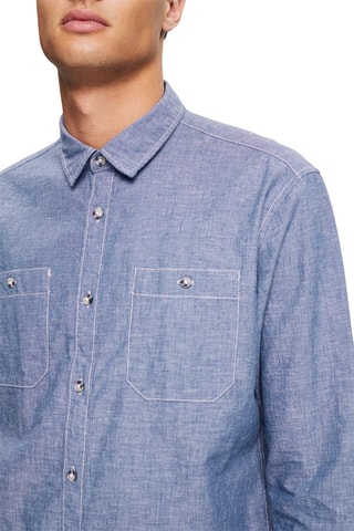 Camisa em linho - Azul-marinho