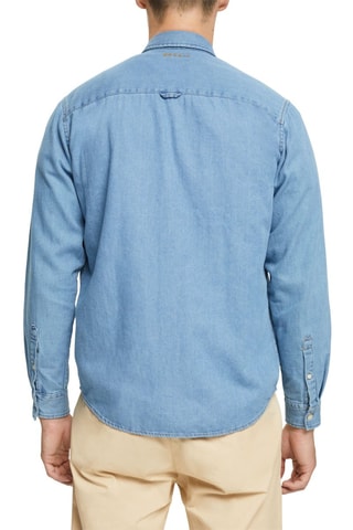 Camisa de ganga Azul-marinho