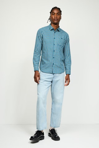 Camisa aos quadrados - Branco e cru