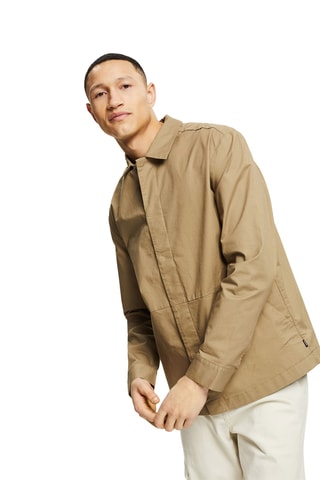 Sobrecamisa em algodão biológico - Bege