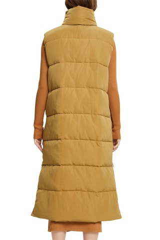 Doudoune longue sans manches - Beige