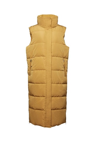 Doudoune longue sans manches - Beige