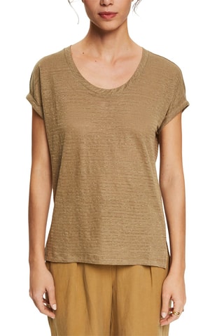 T-shirt en lin - Kaki
