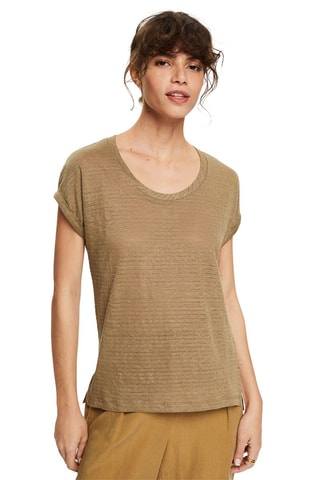 T-shirt en lin - Kaki