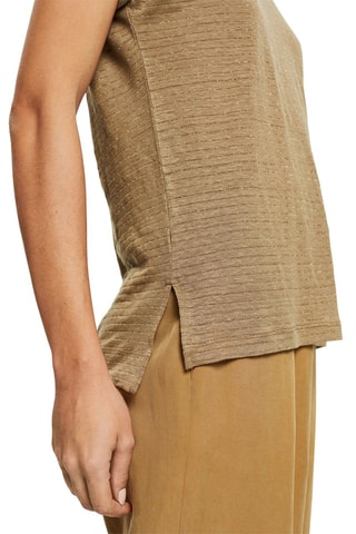 T-shirt en lin - Kaki