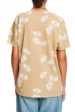 T-shirt en coton biologique - Mauve et beige