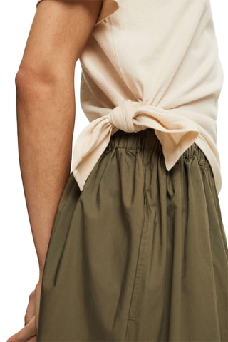 T-shirt noué en lin - Beige clair