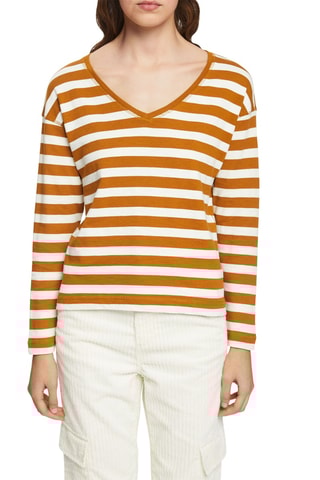 T-shirt Camel e cru