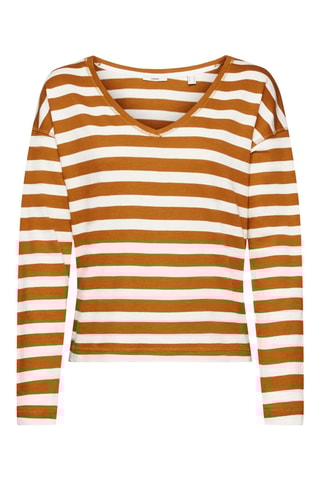 T-shirt Camel e cru