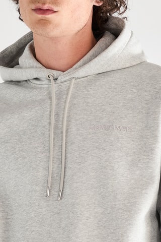 Sweat com capuz - Cinzento mesclado