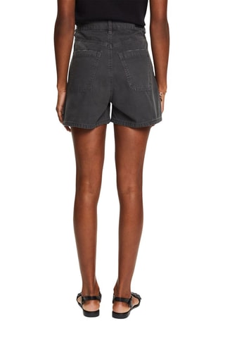 Short en jean taille haute - Anthracite