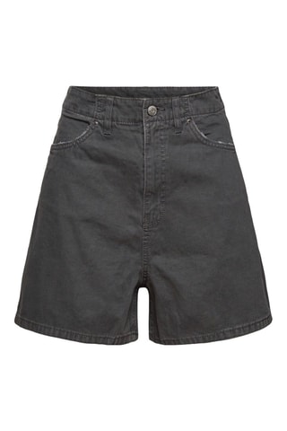 Short en jean taille haute - Anthracite