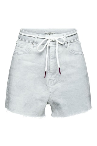 Short en jean taille haute Bleu clair