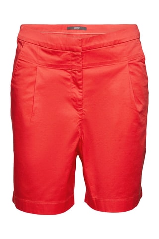 Calções de cintura subida - Vermelho