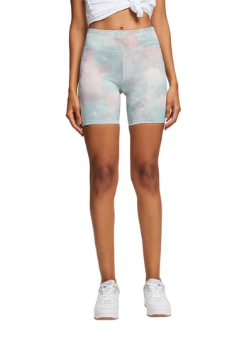 Wielrenbroekje Hoge Taille Tie and Dye - Zeegroen