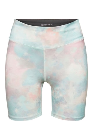 Wielrenbroekje Hoge Taille Tie and Dye - Zeegroen