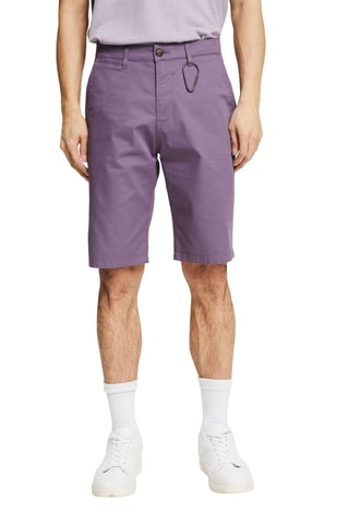Bermudas em algodão biológico Violeta