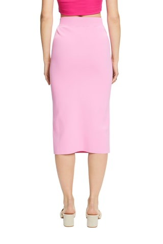 Saia midi de cintura alta - Rosa