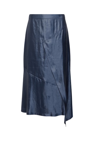 Saia midi - Azul-marinho