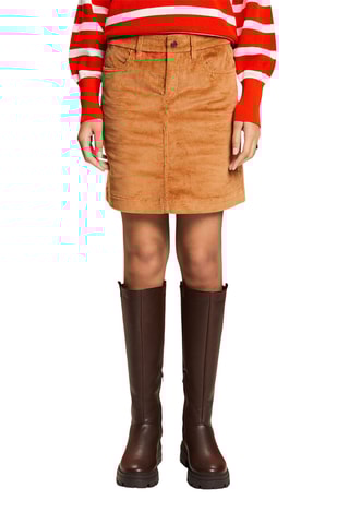 Jupe en velours - Marron