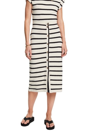 Jupe midi taille haute - Noir