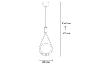 Suspension Mudoni - Noir - 100 W