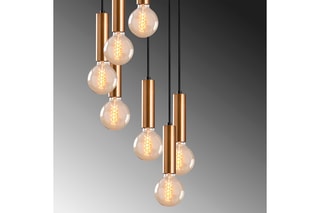 Suspension Tempo - Doré - 7 x 40 W